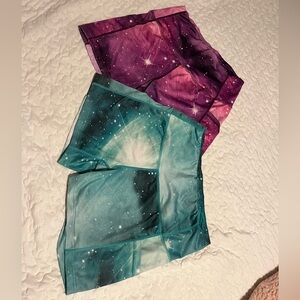 Galaxy biker shorts